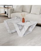 Pipra Couchtisch Carrara-Marmor - 110x40x60 cm
