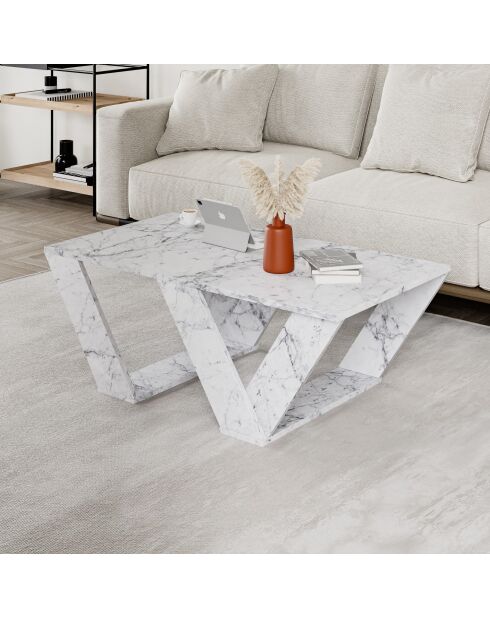 Pipra Couchtisch Carrara-Marmor - 110x40x60 cm