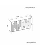 Rodney Travertenkonsole - 120x73,6 x 29,6 cm
