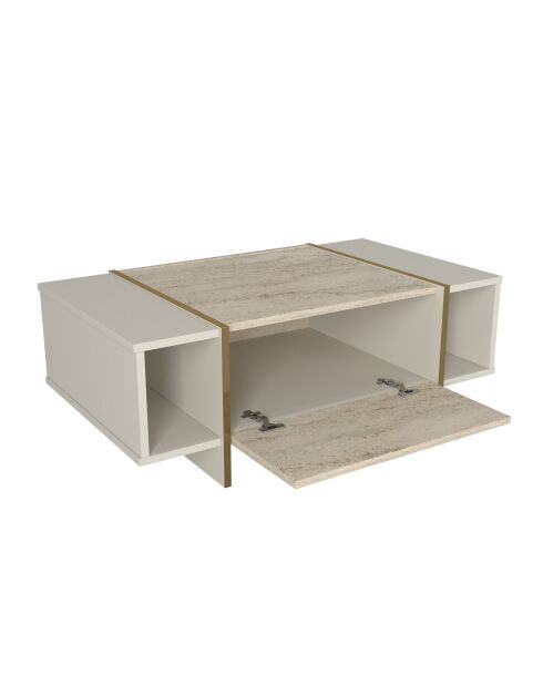 Salontafel Veyron travertijn/zandsteen - 103,8x37,3x60 cm