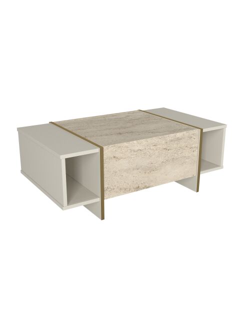 Salontafel Veyron travertijn/zandsteen - 103,8x37,3x60 cm