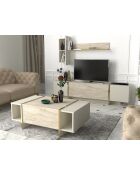 Salontafel Veyron travertijn/zandsteen - 103,8x37,3x60 cm