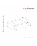 Salontafel Veyron travertijn/zandsteen - 103,8x37,3x60 cm