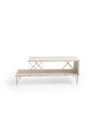 Salontafel Loire goud/travertin - 100x40x50 cm