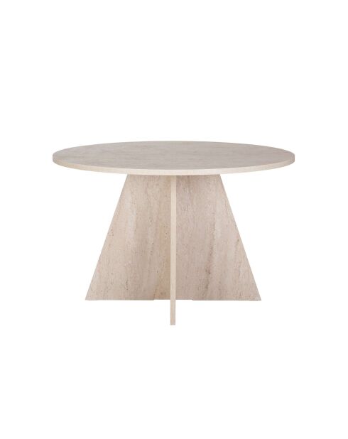 Tavolo da pranzo in travertino Virella - 120x75x120 cm