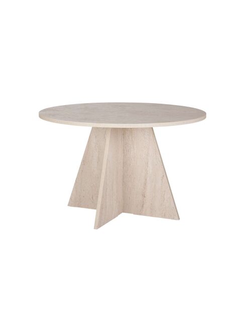Tavolo da pranzo in travertino Virella - 120x75x120 cm