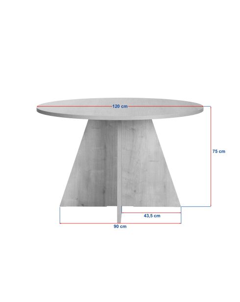 Tavolo da pranzo in travertino Virella - 120x75x120 cm