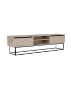 Soporte TV Evasion 180 negro/travertino - 180x50x40 cm