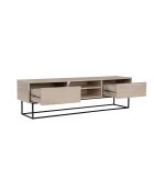 Soporte TV Evasion 180 negro/travertino - 180x50x40 cm