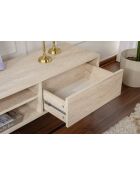 Soporte TV Evasion 180 negro/travertino - 180x50x40 cm