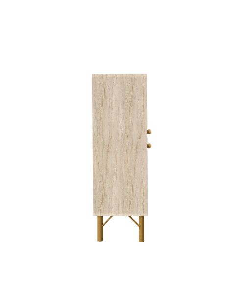 Multilux-Travertin-Multifunktionsschrank - 95x111x36 cm