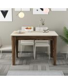 Kiev 895 Küchentisch aus Nussbaum/Travertin - 110x75x72 cm