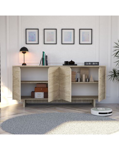 Consola Turan de travertino - 180x80,6x40 cm