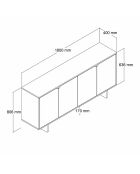 Consola Turan de travertino - 180x80,6x40 cm