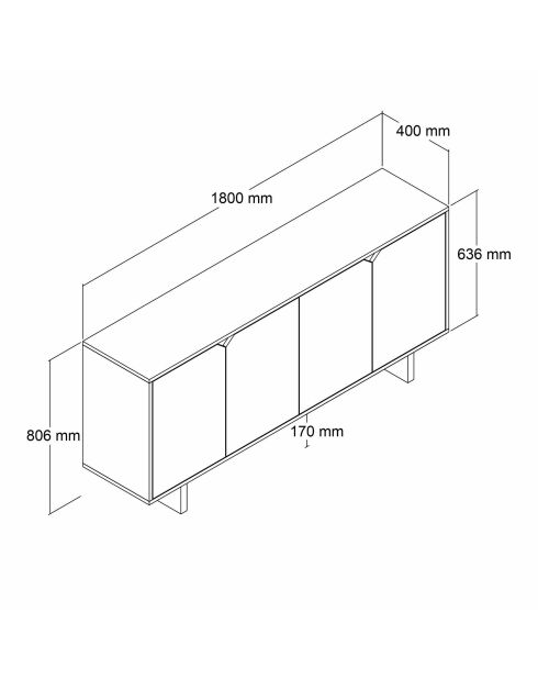 Consola Turan de travertino - 180x80,6x40 cm