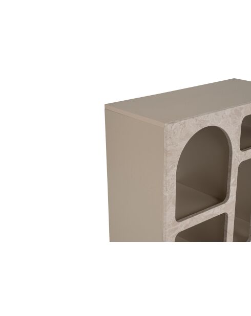 Consolle Lessa in travertino - 80x74x37 cm