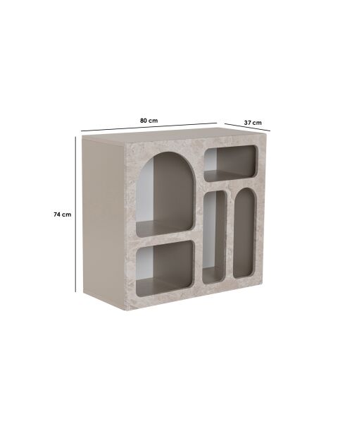 Lessa Travertin-Konsole - 80x74x37 cm