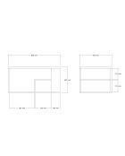 Salontafel Eros travertin - 80x50x40 cm