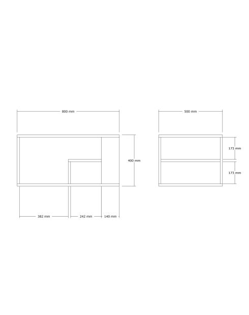 Salontafel Eros travertin - 80x50x40 cm