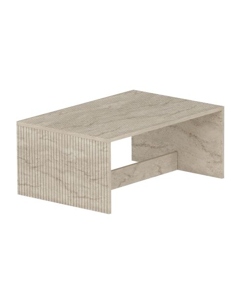 Table basse Lenna travertin - 90x41,4x60 cm