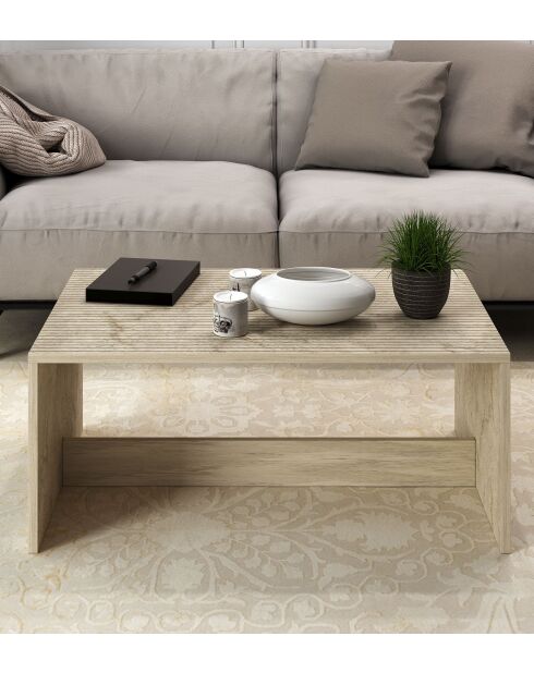 Table basse Lenna travertin - 90x41,4x60 cm