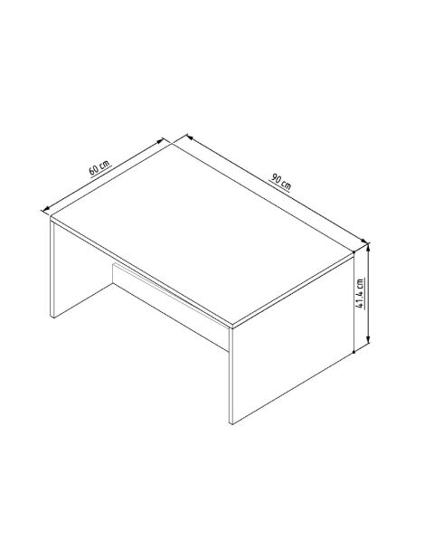 Table basse Lenna travertin - 90x41,4x60 cm