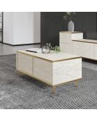 Table basse Imaj travertin - 90x40x45 cm