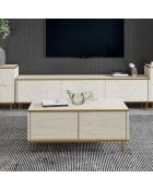 Table basse Imaj travertin - 90x40x45 cm