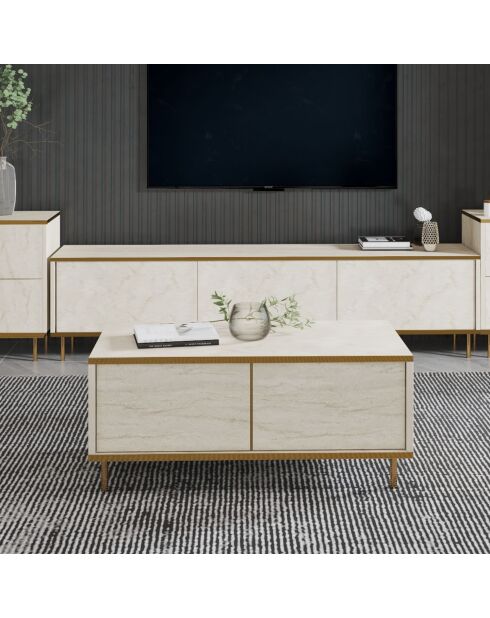 Table basse Imaj travertin - 90x40x45 cm