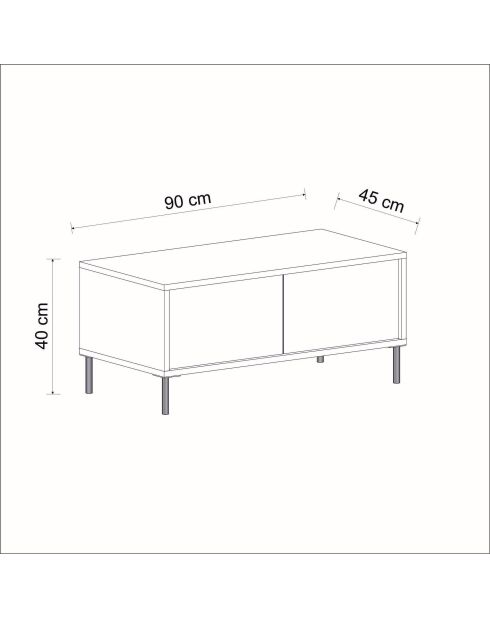 Table basse Imaj travertin - 90x40x45 cm