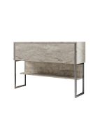 Buffet Luxe travertin/argent - 120x80x30 cm