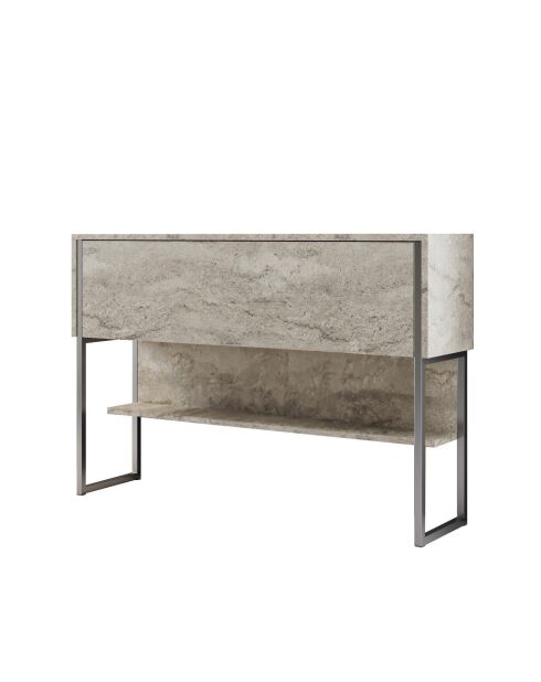Buffet Luxe travertin/argent - 120x80x30 cm