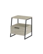 Mesita de noche Pal de travertino - 45x50x40 cm