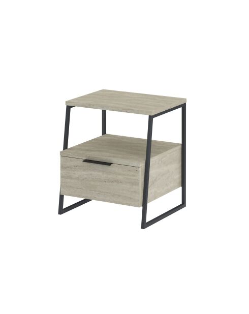 Mesita de noche Pal de travertino - 45x50x40 cm