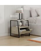 Mesita de noche Pal de travertino - 45x50x40 cm