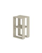 Mesita de noche de travertino Lonie - 30x55x30 cm