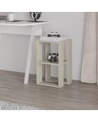 Mesita de noche de travertino Lonie - 30x55x30 cm