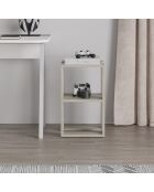 Mesita de noche de travertino Lonie - 30x55x30 cm