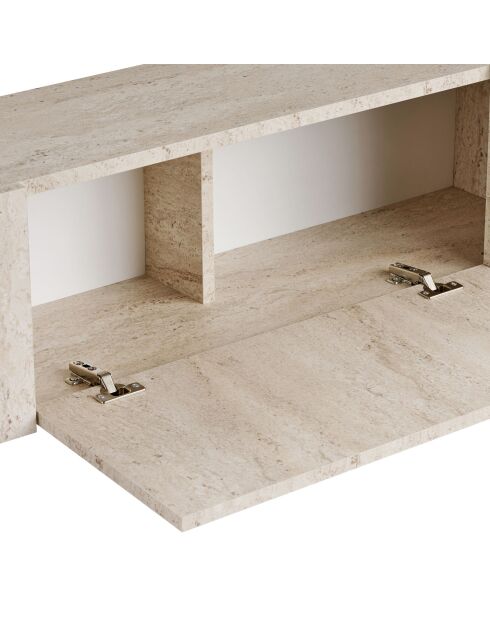 Soporte de TV Nexus en travertino/dorado - 180x30x45 cm