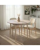 Tavolo da pranzo allungabile Viona Travertin/Rovere - 100x75x100 cm
