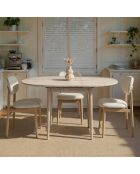 Tavolo da pranzo allungabile Viona Travertin/Rovere - 100x75x100 cm