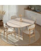 Tavolo da pranzo allungabile Viona Travertin/Rovere - 100x75x100 cm