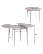 Tavolo da pranzo allungabile Viona Travertin/Rovere - 100x75x100 cm