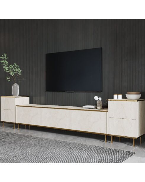 Meuble TV Imaj travertin - 180x45,2x35 cm
