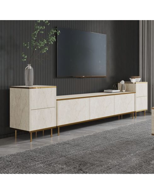 Meuble TV Imaj travertin - 180x45,2x35 cm