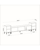 Meuble TV Imaj travertin - 180x45,2x35 cm