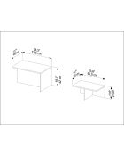 Tavolo doppio estraibile in travertino (2 pezzi) - 72x42x45 cm