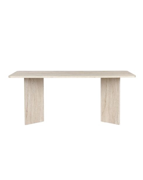 Table à manger Linza travertin - 180x75x90 cm