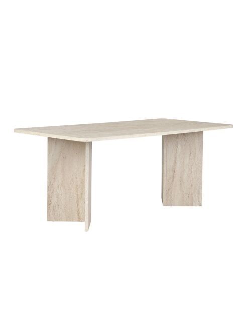 Table à manger Linza travertin - 180x75x90 cm