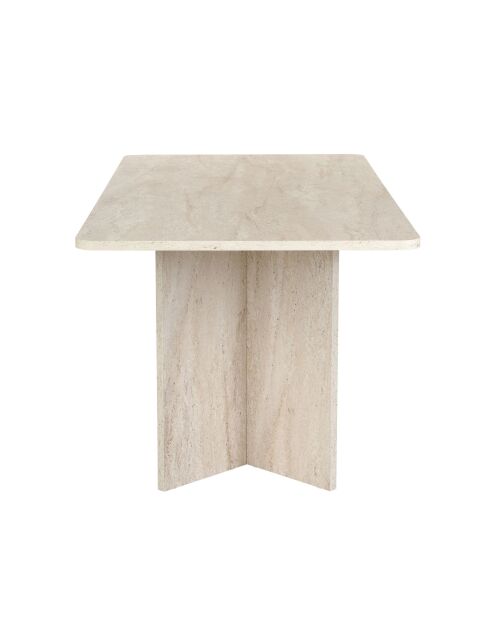 Table à manger Linza travertin - 180x75x90 cm